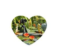 Phayah 4pcs Two Frogs Taking Pictures Pattern Lavender Scent Car Air Fresheners Heart Shape Hanging Fragrance Tablet Closet Shoe Closet Fragrance