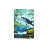 Phayah 4pcs Whale Swimming In The Forest Pattern Lavender Scent Car Air Fresheners Rectangle Hanging Fragrance Tablet Closet Shoe Closet Fragrance