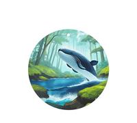 Phayah 4pcs Whale Swimming In The Forest Pattern Lavender Scent Car Air Fresheners Round Shape Hanging Fragrance Tablet Closet Shoe Closet Fragrance