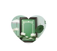 Phayah 4pcs White Lotus Leaves Pattern Lavender Scent Car Air Fresheners Heart Shape Hanging Fragrance Tablet Closet Shoe Closet Fragrance
