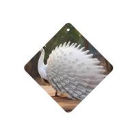 Phayah 4pcs White Peacock Pattern Lavender Scent Car Air Fresheners Square Hanging Fragrance Tablet Closet Shoe Closet Fragrance