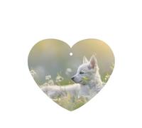 Phayah 4pcs White Puppy Pattern Lavender Scent Car Air Fresheners Heart Shape Hanging Fragrance Tablet Closet Shoe Closet Fragrance