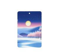 Phayah 4pcs Winter Solstice Landscape Pattern Lavender Scent Car Air Fresheners Rectangle Hanging Fragrance Tablet Closet Shoe Closet Fragrance