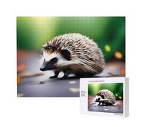 Phayah 500 Piece Adult Puzzle Kids Wooden Puzzle Toy Kit Home Decor 52 X 38 Cm A Little Hedgehog Pattern