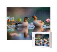 Phayah 500 Piece Adult Puzzle Kids Wooden Puzzle Toy Kit Home Decor 52 X 38 Cm A Pair Of Mandarin Ducks Pattern