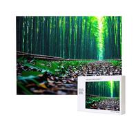 Phayah 500 Piece Adult Puzzle Kids Wooden Puzzle Toy Kit Home Decor 52 X 38 Cm Bamboo Forest Pattern