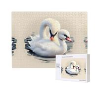 Phayah 500 Piece Adult Puzzle Kids Wooden Puzzle Toy Kit Home Decor 52 X 38 Cm Cute Little Swan Pattern