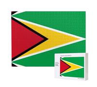 Phayah 500 Piece Adult Puzzle Kids Wooden Puzzle Toy Kit Home Decor 52 X 38 Cm Flag of Guyana Pattern