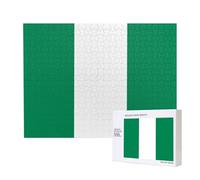 Phayah 500 Piece Adult Puzzle Kids Wooden Puzzle Toy Kit Home Decor 52 X 38 Cm Flag of Nigeria Pattern