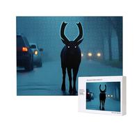 Phayah 500 Piece Adult Puzzle Kids Wooden Puzzle Toy Kit Home Decor 52 X 38 Cm Shadow Deer Pattern