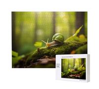 Phayah 500 Piece Adult Puzzle Kids Wooden Puzzle Toy Kit Home Decor 52 X 38 Cm Snail On Moss Pattern