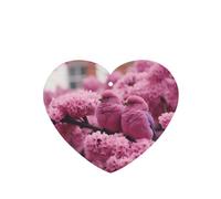 Phayah 6 Pcs Car Fresheners Hanging Cherry Blossom And Tits Pattern Lavender Scent Tablets Long Lasting Fragrance Scented Card Heart Shape