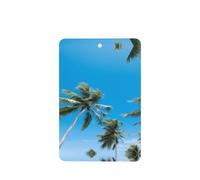 Phayah 6 Pcs Car Fresheners Hanging Coconut Grove By The Sea Pattern Lavender Scent Tablets Long Lasting Fragrance Scented Card Rectangle