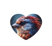 Phayah 6 Pcs Car Fresheners Hanging Colorful Feathered Tits Pattern Lavender Scent Tablets Long Lasting Fragrance Scented Card Heart Shape