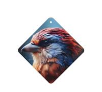 Phayah 6 Pcs Car Fresheners Hanging Colorful Feathered Tits Pattern Lavender Scent Tablets Long Lasting Fragrance Scented Card Square
