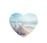 Phayah 6 Pcs Car Fresheners Hanging Conch On The Beach Pattern Lavender Scent Tablets Long Lasting Fragrance Scented Card Heart Shape