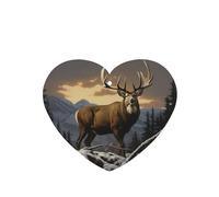Phayah 6 Pcs Car Fresheners Hanging Deer In Snow Pattern Lavender Scent Tablets Long Lasting Fragrance Scented Card Heart Shape