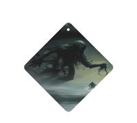 Phayah 6 Pcs Car Fresheners Hanging Demon On The Ocean Pattern Lavender Scent Tablets Long Lasting Fragrance Scented Card Square