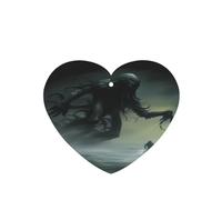 Phayah 6 Pcs Car Fresheners Hanging Demon On The Ocean Pattern Lavender Scent Tablets Long Lasting Fragrance Scented Card Heart Shape