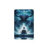 Phayah 6 Pcs Car Fresheners Hanging Devil In The Ocean Pattern Lavender Scent Tablets Long Lasting Fragrance Scented Card Rectangle