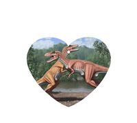Phayah 6 Pcs Car Fresheners Hanging Dinosaur Duel Pattern Lavender Scent Tablets Long Lasting Fragrance Scented Card Heart Shape