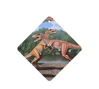 Phayah 6 Pcs Car Fresheners Hanging Dinosaur Duel Pattern Lavender Scent Tablets Long Lasting Fragrance Scented Card Square