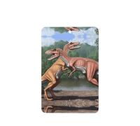 Phayah 6 Pcs Car Fresheners Hanging Dinosaur Duel Pattern Lavender Scent Tablets Long Lasting Fragrance Scented Card Rectangle