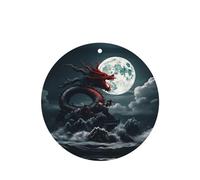 Phayah 6 Pcs Car Fresheners Hanging Dragon On The Mountain Pattern Lavender Scent Tablets Long Lasting Fragrance Scented Card Round Shape