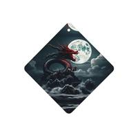 Phayah 6 Pcs Car Fresheners Hanging Dragon On The Mountain Pattern Lavender Scent Tablets Long Lasting Fragrance Scented Card Square
