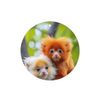 Phayah 6 Pcs Car Fresheners Hanging Dumb Monkey Pattern Lavender Scent Tablets Long Lasting Fragrance Scented Card Round Shape