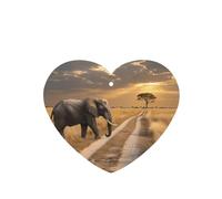 Phayah 6 Pcs Car Fresheners Hanging Elephant On The Roadside Pattern Lavender Scent Tablets Long Lasting Fragrance Scented Card Heart Shape