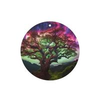 Phayah 6 Pcs Car Fresheners Hanging Ethereal Tree Pattern Lavender Scent Tablets Long Lasting Fragrance Scented Card Round Shape