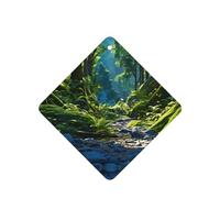 Phayah 6 Pcs Car Fresheners Hanging Evil Spirit In The Forest Pattern Lavender Scent Tablets Long Lasting Fragrance Scented Card Square