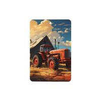 Phayah 6 Pcs Car Fresheners Hanging Farm Red Tractor Pattern Lavender Scent Tablets Long Lasting Fragrance Scented Card Rectangle