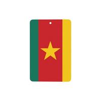 Phayah 6 Pcs Car Fresheners Hanging Flag Of Cameroon Pattern Lavender Scent Tablets Long Lasting Fragrance Scented Card Rectangle
