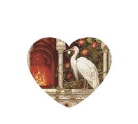 Phayah 6 Pcs Car Fresheners Hanging Flaming White Stork Pattern Lavender Scent Tablets Long Lasting Fragrance Scented Card Heart Shape