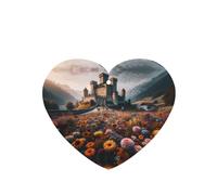 Phayah 6 Pcs Car Fresheners Hanging Flower Sea Outside The Castle Pattern Lavender Scent Tablets Long Lasting Fragrance Scented Card Heart Shape