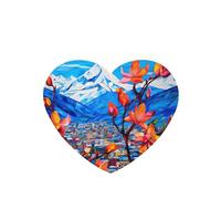 Phayah 6 Pcs Car Fresheners Hanging Flowers On A Stranger'S Path Pattern Lavender Scent Tablets Long Lasting Fragrance Scented Card Heart Shape