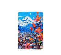 Phayah 6 Pcs Car Fresheners Hanging Flowers On A Stranger'S Path Pattern Lavender Scent Tablets Long Lasting Fragrance Scented Card Rectangle