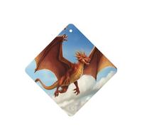 Phayah 6 Pcs Car Fresheners Hanging Flying Dragon In The Sky Pattern Lavender Scent Tablets Long Lasting Fragrance Scented Card Square