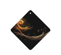Phayah 6 Pcs Car Fresheners Hanging Flying Phoenix Vine Pattern Lavender Scent Tablets Long Lasting Fragrance Scented Card Square
