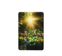 Phayah 6 Pcs Car Fresheners Hanging Forest Fawn Pattern Lavender Scent Tablets Long Lasting Fragrance Scented Card Rectangle