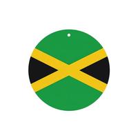 Phayah 6 Pcs Car Fresheners Hanging Jamaica Flag Pattern Lavender Scent Tablets Long Lasting Fragrance Scented Card Round Shape