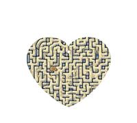 Phayah 6 Pcs Car Fresheners Hanging Labyrinth Treasure Map Pattern Lavender Scent Tablets Long Lasting Fragrance Scented Card Heart Shape
