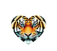 Phayah 6 Pcs Car Fresheners Hanging Little Fat Tiger Head Pattern Lavender Scent Tablets Long Lasting Fragrance Scented Card Heart Shape