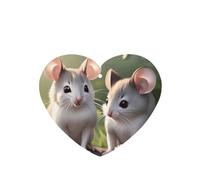 Phayah 6 Pcs Car Fresheners Hanging Mouse In Love Pattern Lavender Scent Tablets Long Lasting Fragrance Scented Card Heart Shape