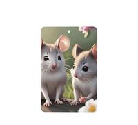 Phayah 6 Pcs Car Fresheners Hanging Mouse In Love Pattern Lavender Scent Tablets Long Lasting Fragrance Scented Card Rectangle