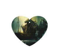 Phayah 6 Pcs Car Fresheners Hanging Ocean Monster Ship Pattern Lavender Scent Tablets Long Lasting Fragrance Scented Card Heart Shape