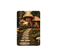 Phayah 6 Pcs Car Fresheners Hanging Path To Mushroom House Pattern Lavender Scent Tablets Long Lasting Fragrance Scented Card Rectangle