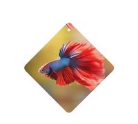 Phayah 6 Pcs Car Fresheners Hanging Peacock Fish Pattern Lavender Scent Tablets Long Lasting Fragrance Scented Card Square